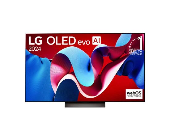 55 collu LG OLED evo AI C4 4K viedtelevizors OLED55C4 WebOS24 2024