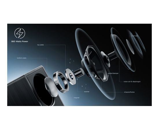 TCL Q Q85H Class 7.1.4 Channel Sound Bar with Dolby Atmos, Wireless Subwoofwer, and Wireless Surround Speakers Домашние кинотеатры Акустические системы(Soundbars)