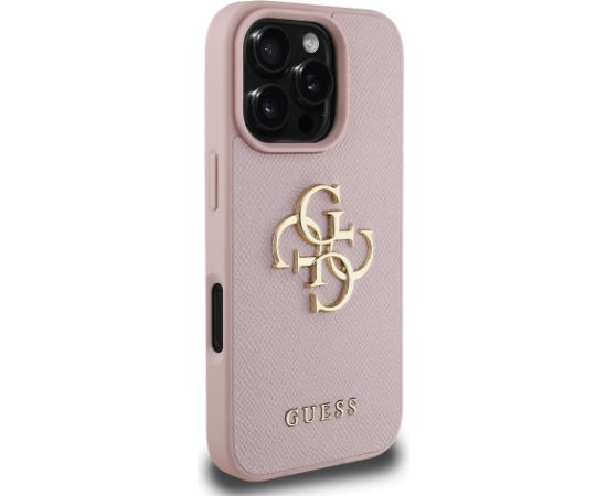 Guess PU Grained 4G Metal Logo Maciņš priekš Apple iPhone 16 Pro Max