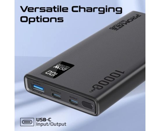 Promate Bolt-10PD Переносная зарядная батарея 10000mAh / USB-C PD 20W