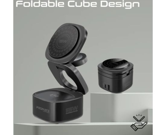 Promate Rubix-65W 4-in-1 GaNFast™ Foldable Bezvadu uzlādes stacija