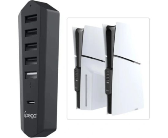 iPega P5S003 USB / USB-C HUB Priekš Sony PS5 Slim Pro Spēļu Kontrollerim