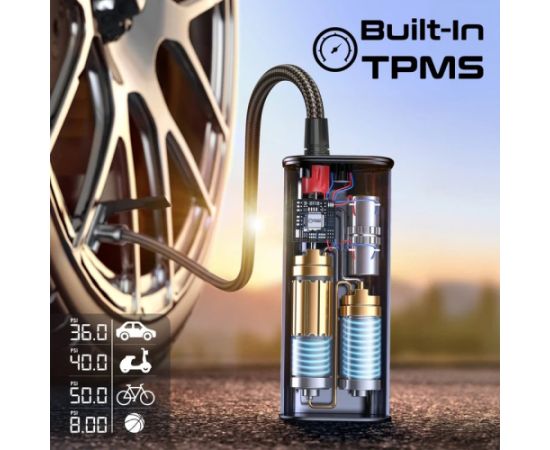Promate PowerPump Электрический воздушный компрессор 7500mAh / 150PSI