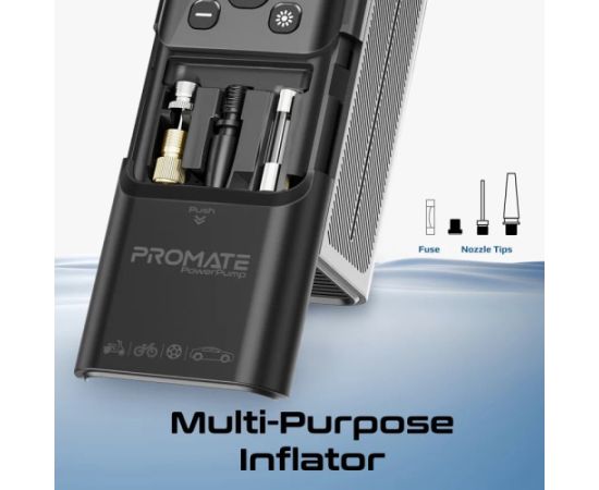 Promate PowerPump Электрический воздушный компрессор 7500mAh / 150PSI