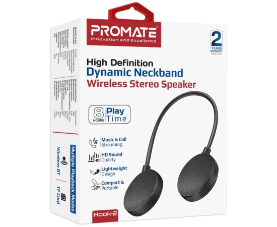 Promate Hook2 Dynamic Neckband Bezvadu stereo skaļrunis