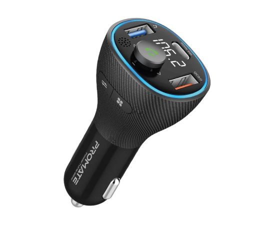 Promate PowerTune-38W Bluetooth 5.1 FM Transmitter QC3.0 / PD20W / QC3.0 / Hands-free