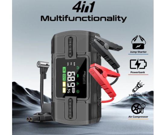Promate PatrolPack-3 Авто стартер + авто компрессор 150PSI  / 12000mAh / 1200A/12V Автомобильные зарядные устройства