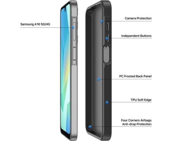 Case Dux Ducis Yind for Samsung A165 A16 4G/A166 A16 5G black