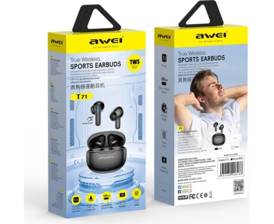 Wireless headphones Awei T71 black