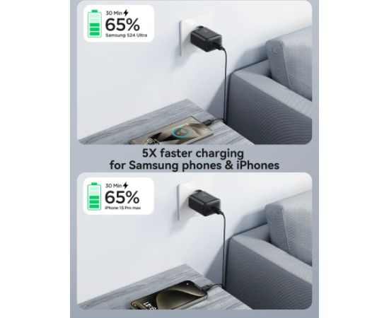 Charger Joyroom JR-TCF23 25W USB-C + USB-C to USB-C cable 1.0m black