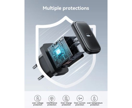 Charger Joyroom JR-TCF23 25W USB-C + USB-C to USB-C cable 1.0m black