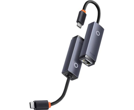 Baseus Lite Series USB-C to RJ45 network adapter, 100Mbps (gray)