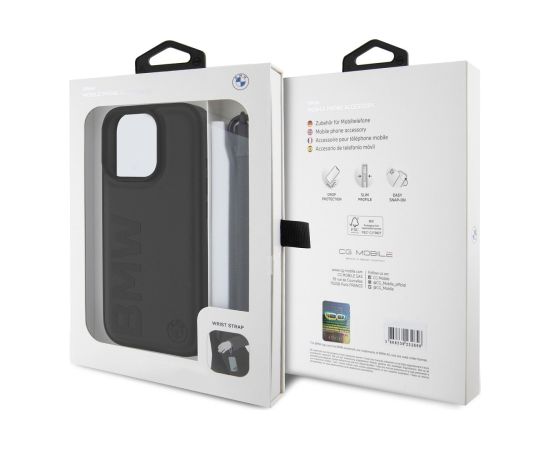 BMW Leather Signature and Strap Case maciņš priekš Apple iPhone 16 Pro