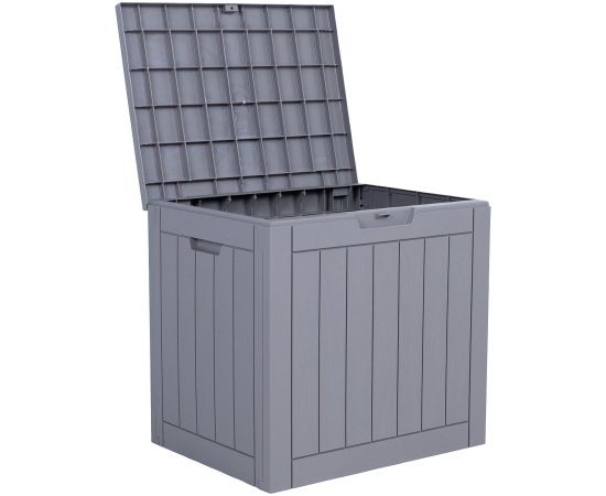 Storage box PORTOLA 56x43xH53cm/118L, grey plastic