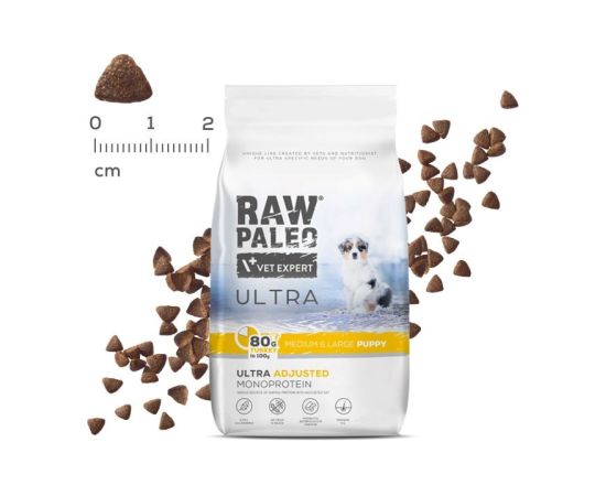 VET EXPERT RAW PALEO Ultra Medium&Large Puppy Turkey - dry food for puppies - 10 kg