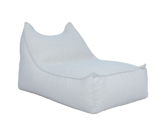 Bean bag LARRY CAT 100x70x30/56cm, natural white