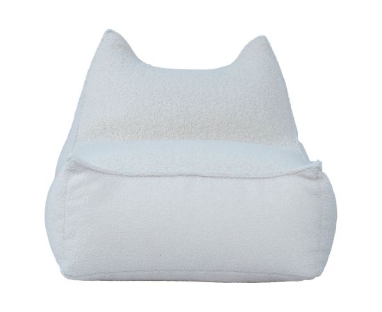Bean bag LARRY CAT 100x70x30/56cm, natural white
