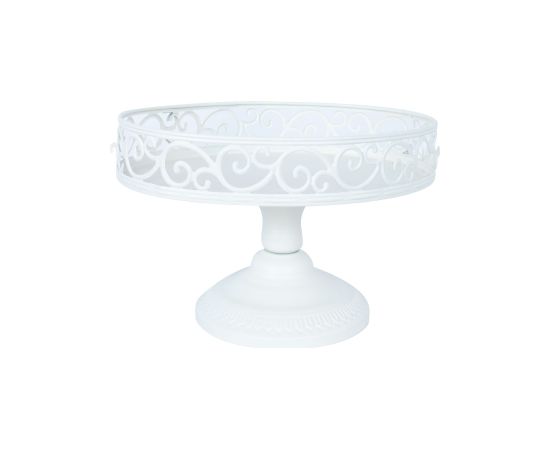 Platter SANDY 35x27xH22cm, antique white metal
