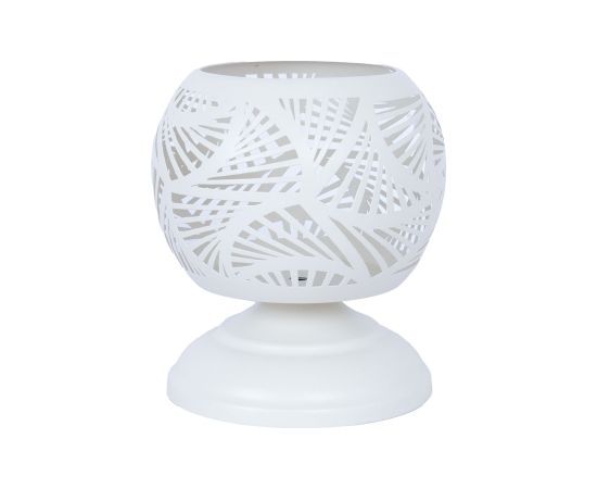 Candle holder SANDY 15x15xH16cm, antique white metal