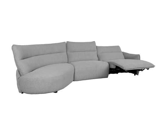 Corner sofa CANNES LC electric recliner, grey