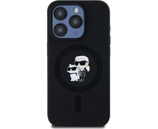 Karl Lagerfeld KLHMP13LSCMKCRHK iPhone 13 Pro | 13 6.1" czarny|black hardcase Silicone Karl & Choupette MagSafe