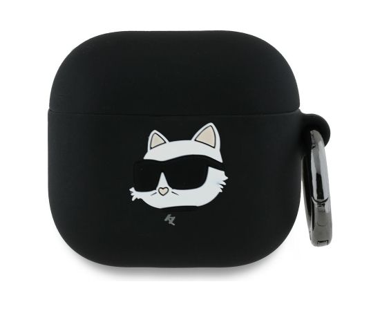 Karl Lagerfeld KLA4RUNCHK AirPods 4       cover czarny|black Silicone Choupette Head 3D