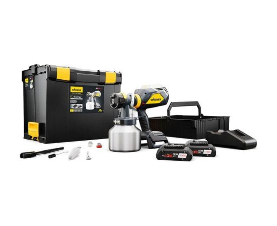Krāsas smidzinātājs Wagner FinishControl 4000 StandardSpray; 18 V; 2x4,0 Ah akum.