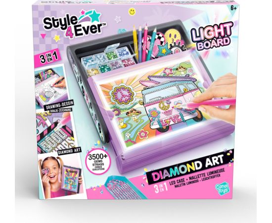 Style 4 Ever STYLE 4EVER комплект для творчества с LED-подсветкой 3 в 1 Diamond Art