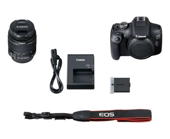 Canon EOS 2000D + 18-55 мм III Kit, черный