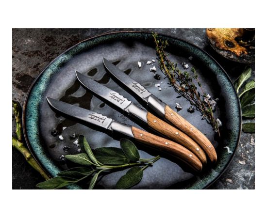 Forged Steika nažu komplekts Kalts luksusa ozolkoka koka nažu komplekts нож