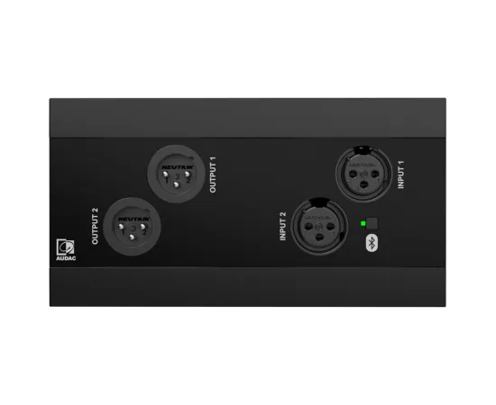 AUDAC NWP222/B Network in- & output panel - 2 x XLR in- & out + BT (4 x 2 CH)