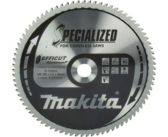Griešanas disks Makita E-13253; 305x30 mm; Z81; -3°