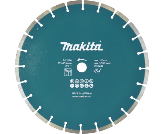 Dimanta griešanas disks Makita E-23226; 355x25,4 mm