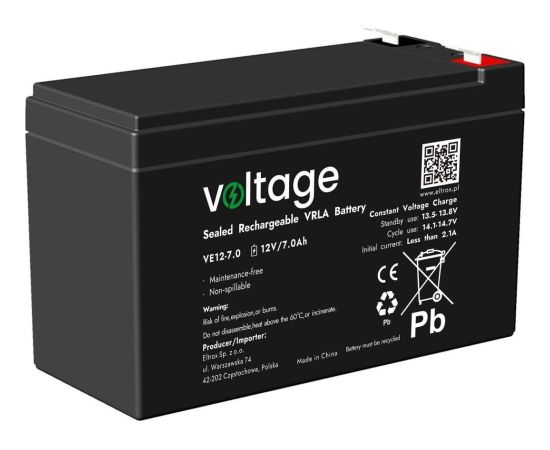 voltage Akumulators AGM Voltage 12V 7.0Ah VE12-7.0
