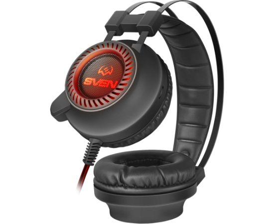 Sven Headphones with microphone AP-U840MV, black (USB, LED)