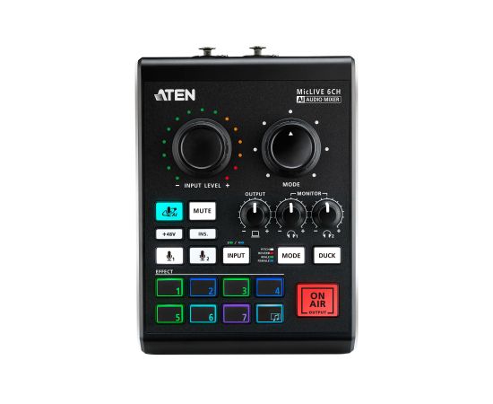 Aten ATEN UC8000 Podcast AI Audio Mixer MicLIVE 6-CH