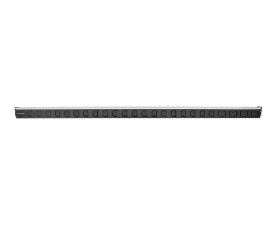 Intellinet Vertical Rackmount 24-Output Power Distribution Unit (PDU), 20 x C13 & 4 x Output C19, Removable Power Cable, Rear C14 Input