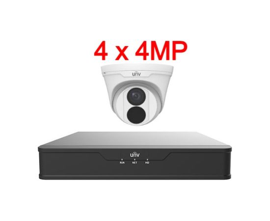 Uniview UNV 4MP комплект IP видеонаблюдения с PoE (NVR + 4 камеры)