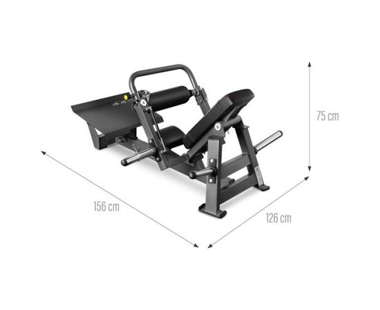 Trenažieris MHT01 HIP THRUST WITH FREE WEIGHT COMMERCIAL HMS