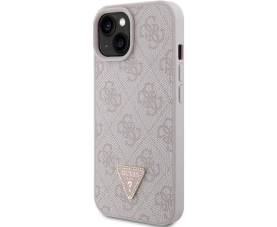 Guess PU Leather 4G Triangle Strass Case Защитный Чехол для iPhone 15
