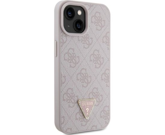 Guess PU Leather 4G Triangle Strass Case Защитный Чехол для iPhone 15
