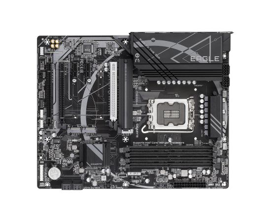 Mainboard GIGABYTE Intel Z790 LGA1700 ATX Memory DDR5 Memory slots 4 3xPCI-Express 3.0 1x 1xPCI-Express 4.0 4x	 1xPCI-Express 5.0 16x 3xM.2 1xHDMI 1xDisplayPort 6xUSB 2.0 6xUSB 3.2 1xUSB-C 1xPS/2 1xOptical S/PDIF 1xRJ45 3xAudio port Z790EAGLE1.0