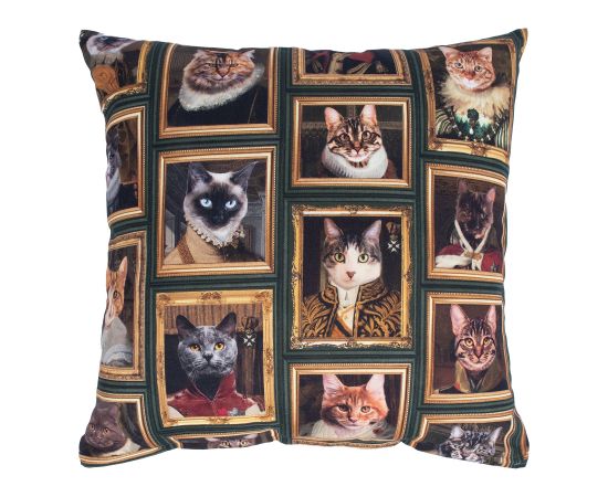 Pillow HOLLY 45x45cm, cats in a frame