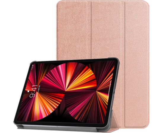 iLike Tri-Fold Эко-Кожаный Чехол-Подставка для Apple iPad Pro 13'' (2024) 7-го Поколения Розовое Золото