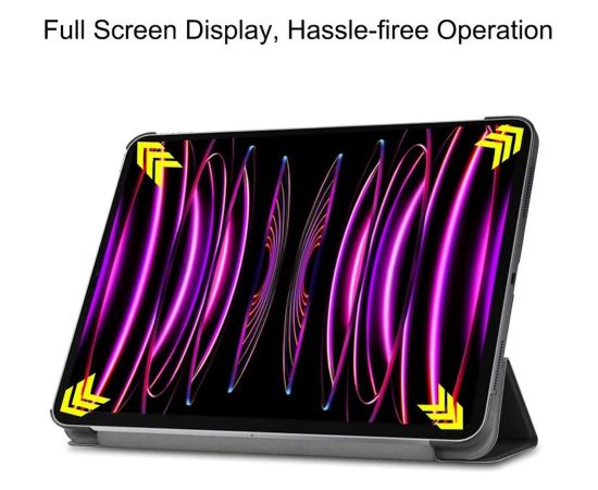 iLike Tri-Fold Эко-кожаный чехол-подставка для Apple iPad Air 13 (2024) 6-го поколения Черный