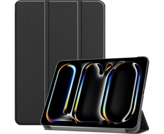 iLike Три-Fold Эко-кожа Подставка Бокс Apple iPad Pro 13'' (2024) 7-е Поколение Черный