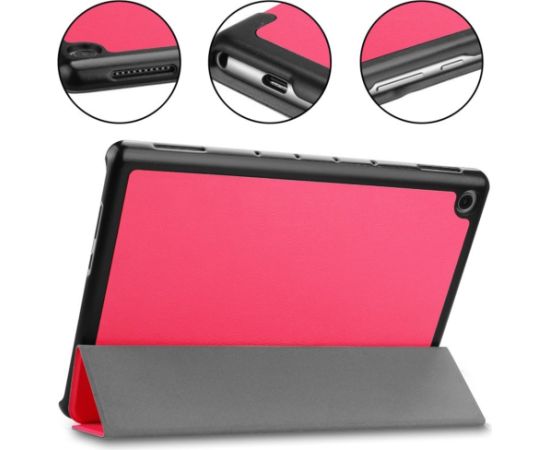 iLike Tri-Fold Eko-ādas Maks ar statīvu Apple iPad Pro 13'' (2024) 7. paaudze Koraļu Rozā
