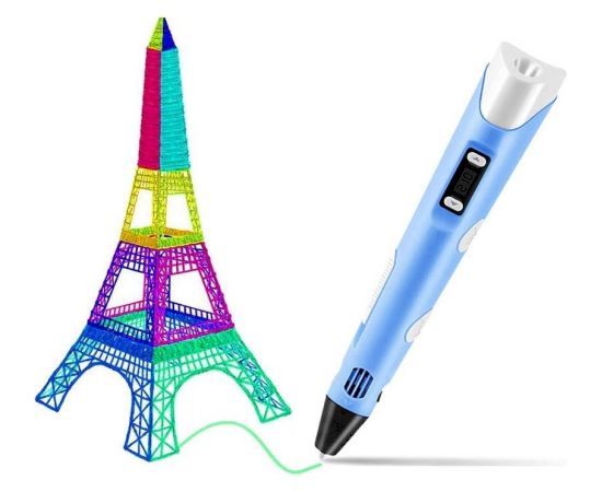 Fusion 3D ручка для печати и создания фигур из PLA | ABS материалов (Ø 1.75mm) синяя