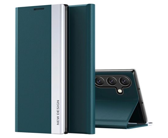 Fusion Sleep PRO eko ādas grāmatveida maks Samsung A26 zaļš