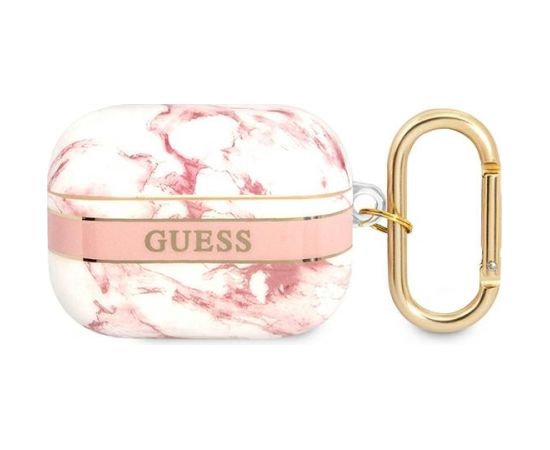 Guess GUAPHCHMAP AirPods Pro cover różowy|pink Marble Strap Collection